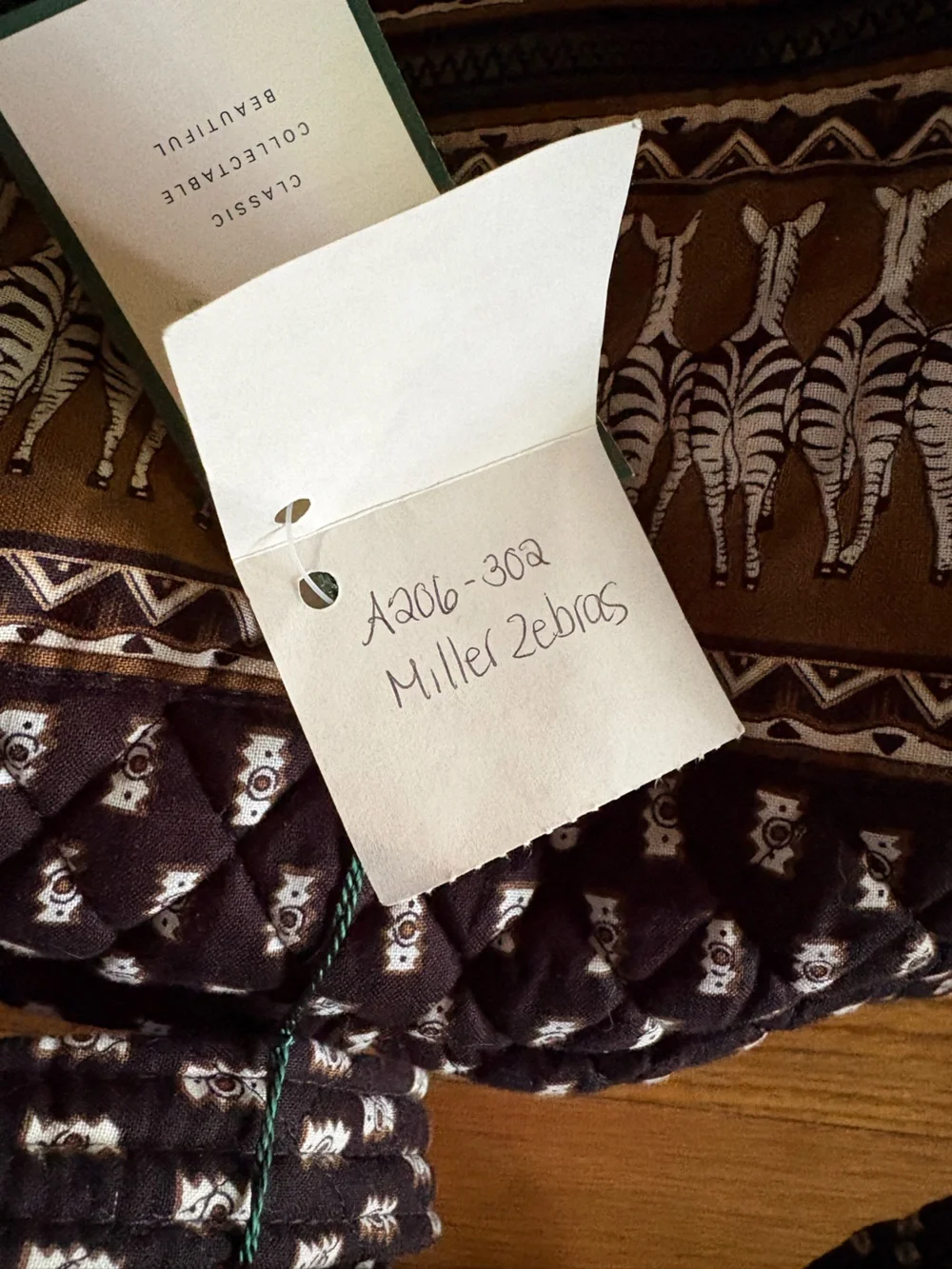 Y2K Vera Bradley Black and Brown Quilted Tote with Zebras